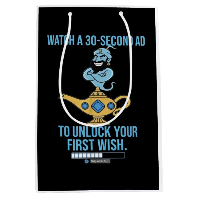 Ad supported magic the genie collection medium gift bag (Front)