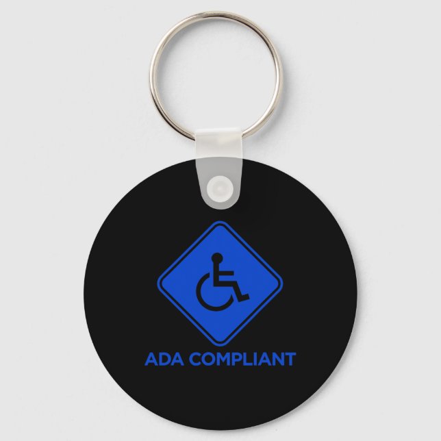 ADA Compliant Accessibility Disabled Compliance Ac Keychain (Front)