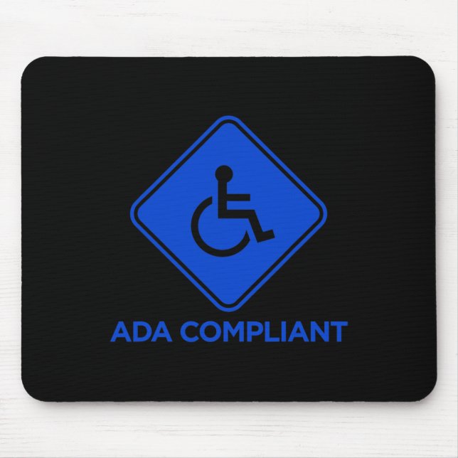 ADA Compliant Accessibility Disabled Compliance Ac Mouse Pad (Front)