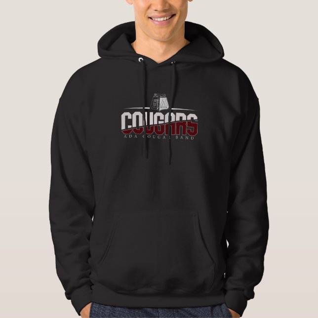 Ada Cougar Band Black Hooded Sweatshirt (Front)