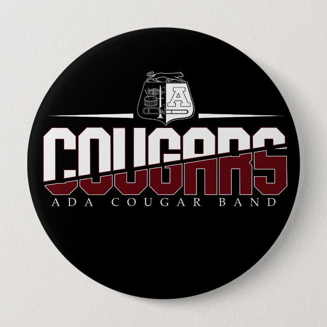 Ada Cougar Band Button (Front)