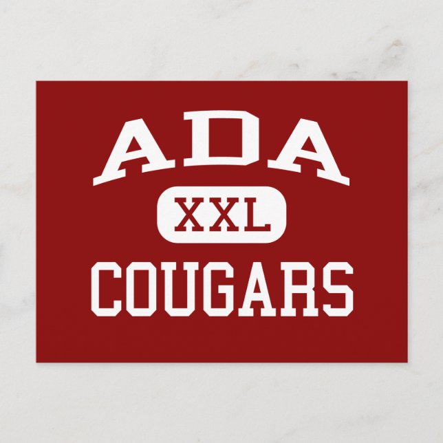 Ada - Cougars - Junior High School - Ada Oklahoma Postcard (Front)