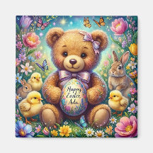 ADA ~ Easter Teddy ~ Magnet