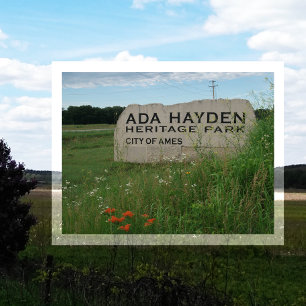 Ada Hayden Heritage Park Entrance Sign, Ames, IA Postcard