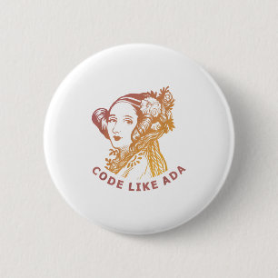 Ada Lovelace Dawn Gradient Code Like Ada  2 Inch Round Button