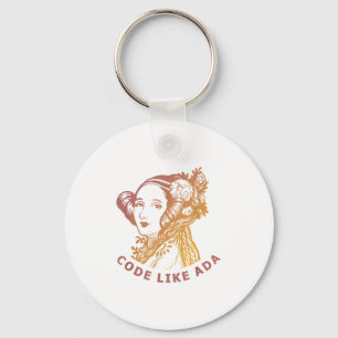 Ada Lovelace Dawn Gradient Code Like Ada Keychain