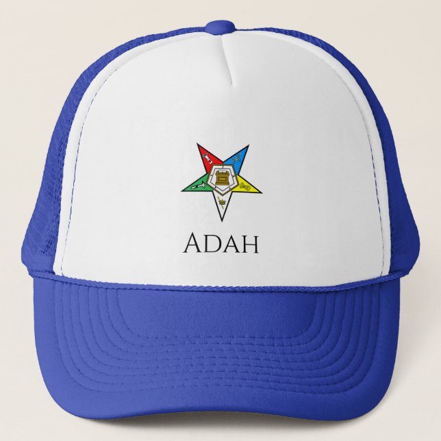 Adah Star Point: Order of the Eastern Star Trucker Hat (Front)