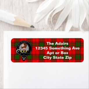 Adair Clan Badge & Tartan Personalized