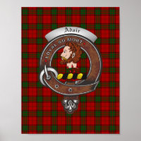 Adair Clan Badge & Tartan Poster 8.5x11
