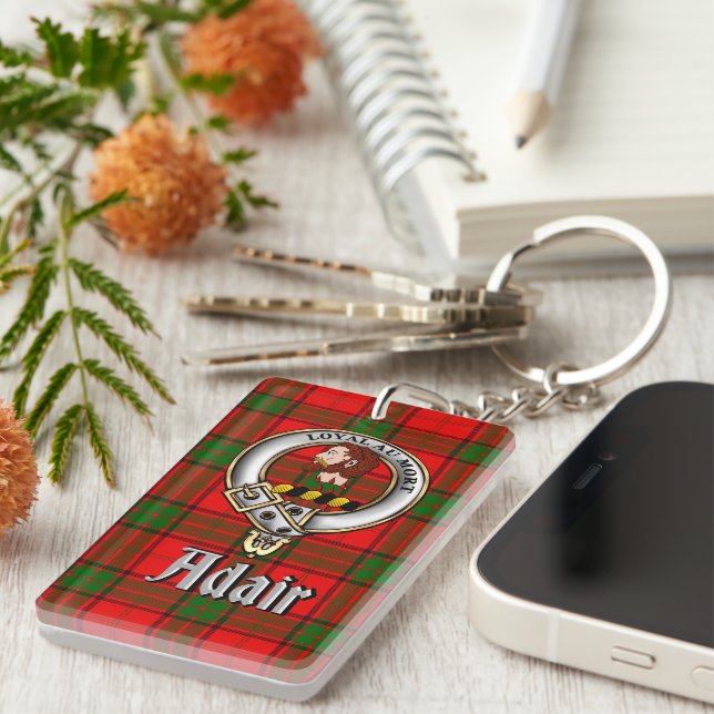Adair Clan Badge/Tartan Rectangle (Devant droit)