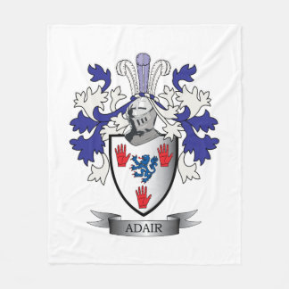 Adair Family Crest Coat of Arms Fleece Blanket