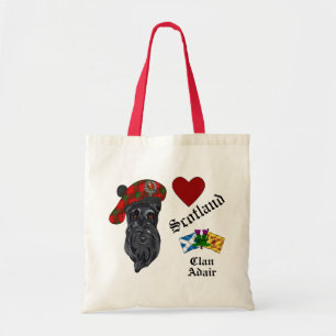 Adair Scottie Dog w/Tartan Tam Love Scotland  Tote