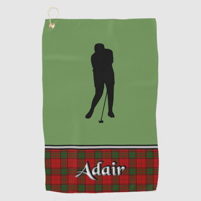 Adair Tartan Golf Serviette Son (Devant)