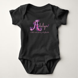 Adalyn girls name & meaning letter A baby apparel Bodysuit