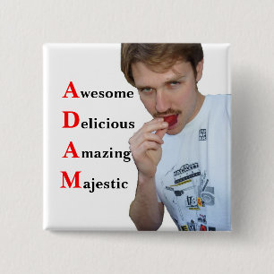 Adam 2 Inch Square Button
