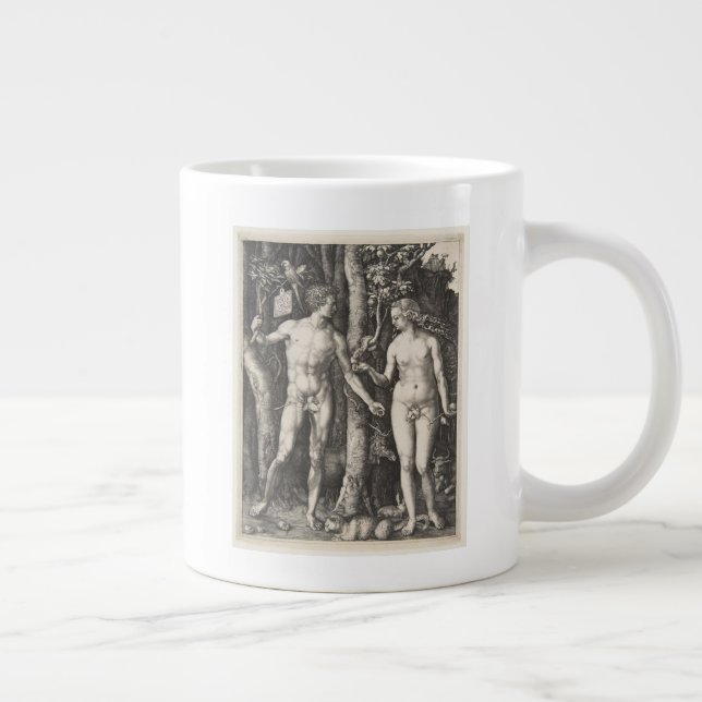 Adam and Eve, 1504 Large Coffee Mug (Right)