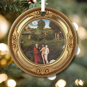 Adam and Eve Advent Jesse Tree Metal Ornament