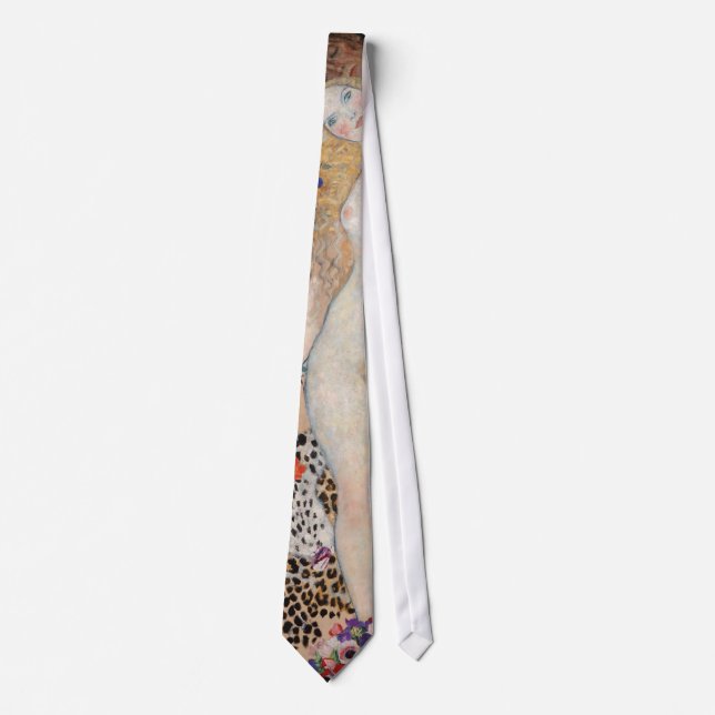 Adam and Eve by Gustav Klimt Tie (Front)