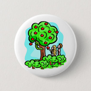 Adam and Eve Christian artwork 2 Inch Round Button