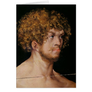 Adam and Eve, detail of Adam's head