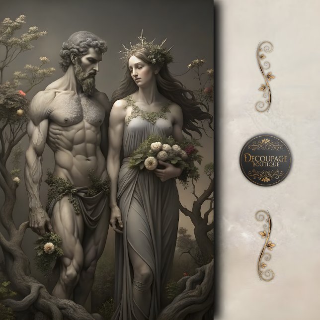 Adam and Eve Garden Myth Decoupage Tissue Paper (Adam and Eve Garden Myth Decoupage Tissue Paper)