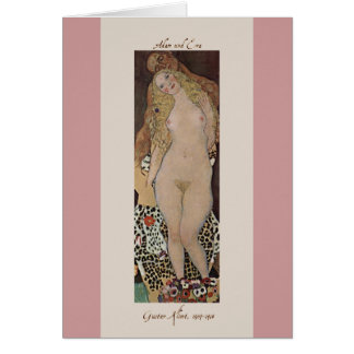 Adam and Eve Gustav Klimt 1917-1918 Card