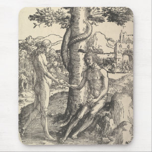 Adam and Eve: The Fall of Man (Lucas van Leyden) Mouse Pad