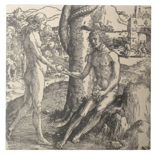 Adam and Eve: The Fall of Man (Lucas van Leyden) Tile