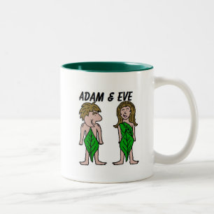 Adam and Eve Two-Tone Coffee Mug