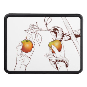 Adam and Eve with the snake Trailer Hitch Cover