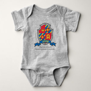 Adam boys name & meaning knights shield baby bodysuit