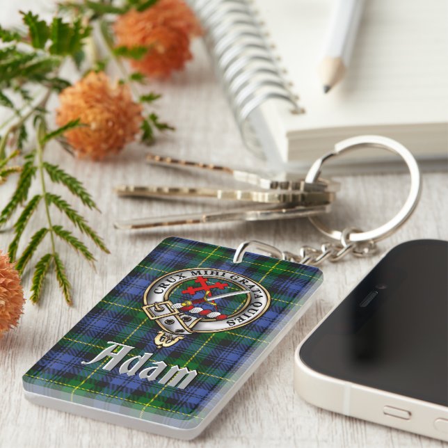 Adam Clan Badge/Tartan Rectangle (Devant droit)