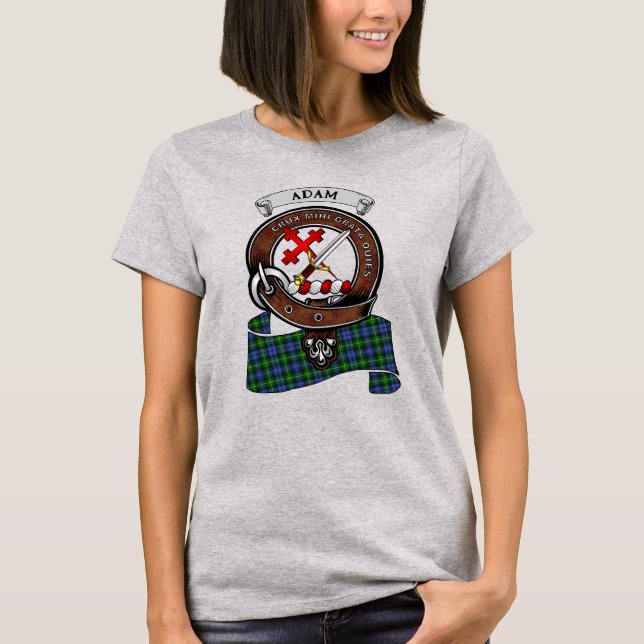 Adam Clan Badge & Tartan Women's T-Shirt (Front)