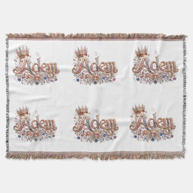 Adam Crown Cozy Throw Blanket (Front)