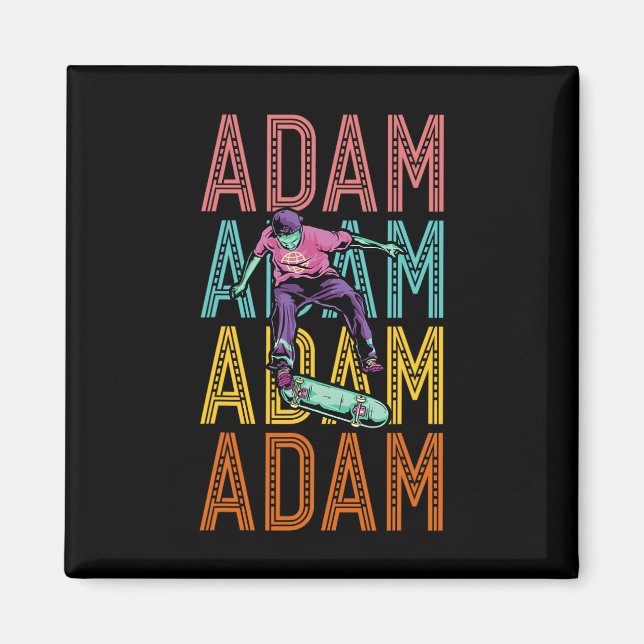 Adam Custom Skateboarding Hob  Magnet (Front)