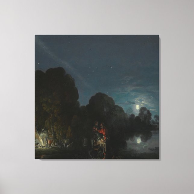 Adam Elsheimer  The Rest on The Flight into Egypt Canvas Print (Front)