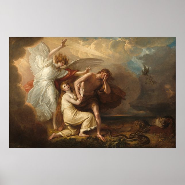 Adam et Eve - Benjamin West Fine Art Poster (Devant)