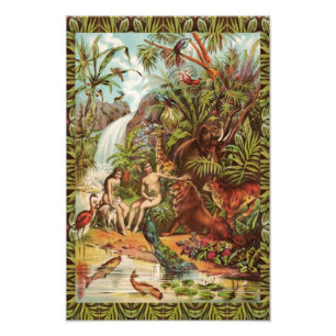 Adam Et Eve Dans Le Jardin Photo Print