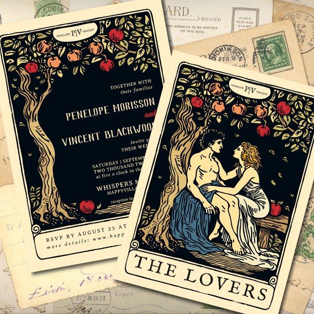 Adam et Eve | Faire-part de mariage Tarot (Créateur téléchargé)