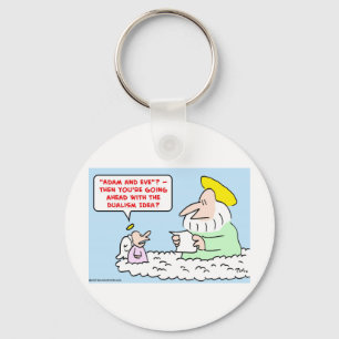 adam eve dualism keychain