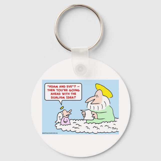 adam eve dualism keychain (Front)