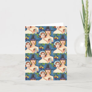 ADAM & EVE PILGRIMS, WHIMSY THANKSGIVING Blank Card