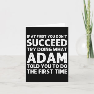 Adam Gift Name Personalized Birthday Funny Christm Card
