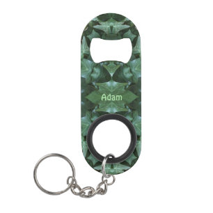 ADAM ~ Green Ivy Leaf Design ~ Original ~  Keychain Bottle Opener