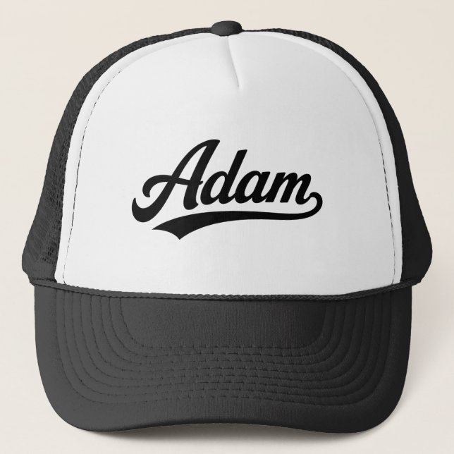 Adam name first last family gifts trucker hat (Front)