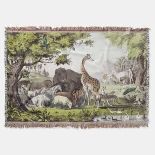 Adam Names the Creatures Throw Blanket