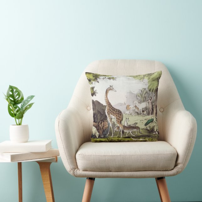Adam Names the Creatures Throw Pillow (Chair)