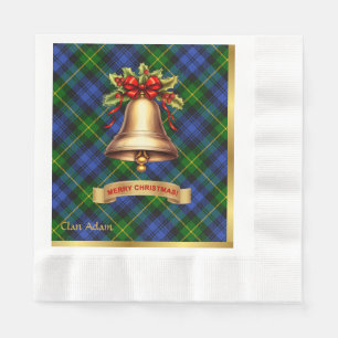 Adam Personalized Tartan Christmas Napkin
