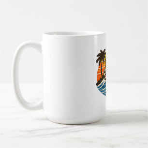 Adam Retro Sunset Name Design Coffee Mug