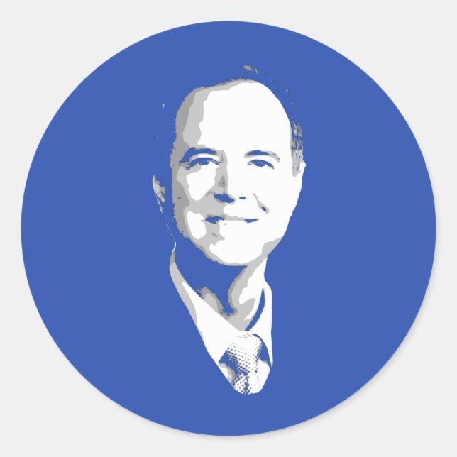 ADAM SCHIFF CLASSIC ROUND STICKER (Front)